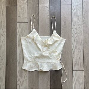 Rebecca Minkoff Cream Ruffled Camisole